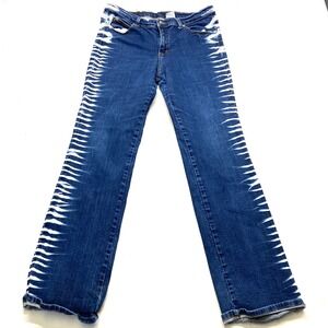 Vintage Watch L.A. Jeans Womens 17-18 30x32 Blue Cotton Tie Dye Bleach Striped
